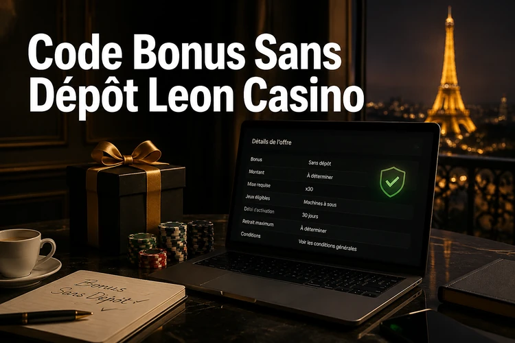 Code Bonus Sans Dépôt Leon Casino: vérifier l'offre avant l'activation