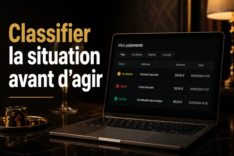 Leon Casino Retrait problème: classifier la situation avant d'agir