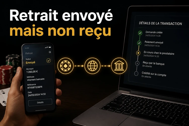 Retrait envoyé mais non reçu: plateforme, prestataire et banque