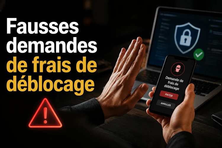 Fausses demandes de frais de déblocage: un signal de vigilance